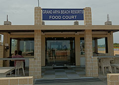 Grand Arya Beach Resorts food court in Chirala